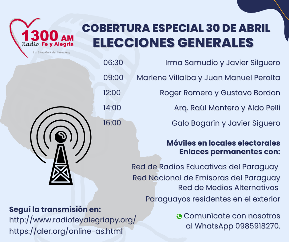 Radio Fe y Alegría en cobertura nacional de las elecciones generales ...